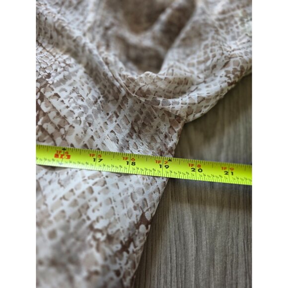 Talbots Womens Blouse Size 12P Snake Print Sheer Long Sleeve Button Front NWT - Picture 11 of 11
